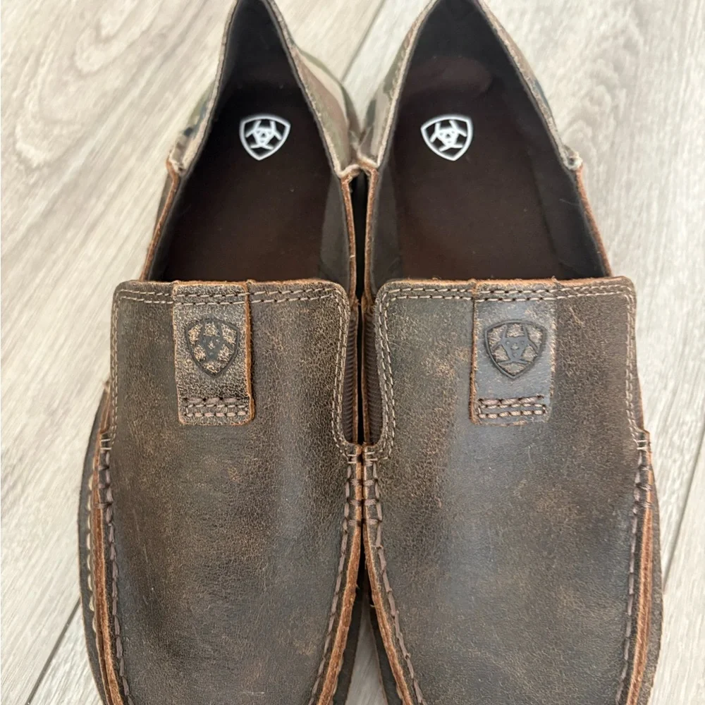 Ariat Men's Cruiser Rich Crown Casually Camo Shoes Slip-On Brown 41/8EE Wide - Picture 7 of 10